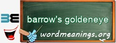 WordMeaning blackboard for barrow's goldeneye